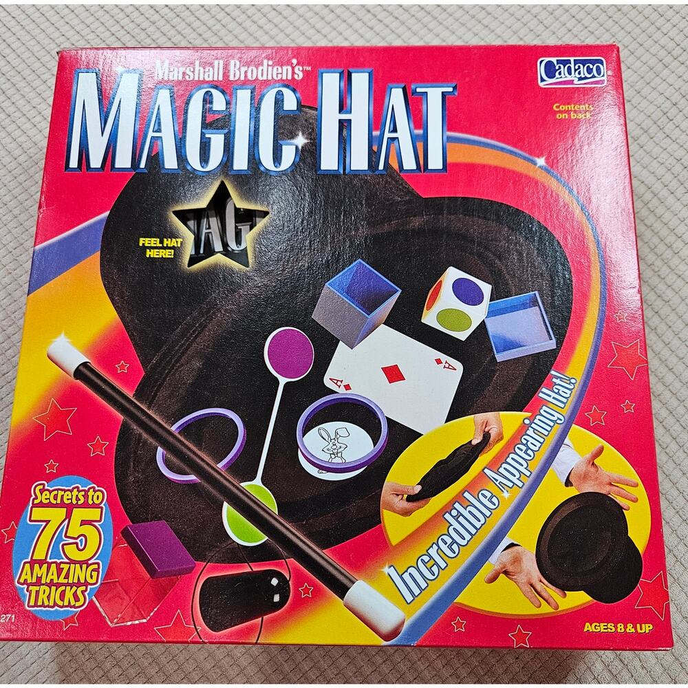 Marshall Brodien's Magic Hat 75 Amazing Tricks Set by Cadaco *Incomplete*